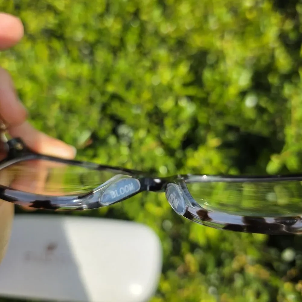 women eye glasses frames swarovski Blue Tortoise Shell Silver teardrop Crystal